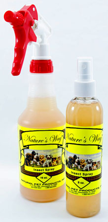 Nature's Way Insect Spray is an excellent natural flea, tick, mosquito, lice, mite and other annoying pet insect spray for people and pets.